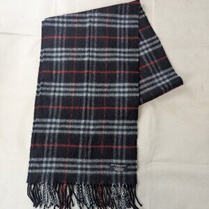 Burberry Blue Nova Check Lambswool Scarf